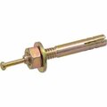 Hillman Strike Anchor, 1/4 in Dia, 1-3/4 in L, 95 lb, Steel, Yellow Dichromate 375650